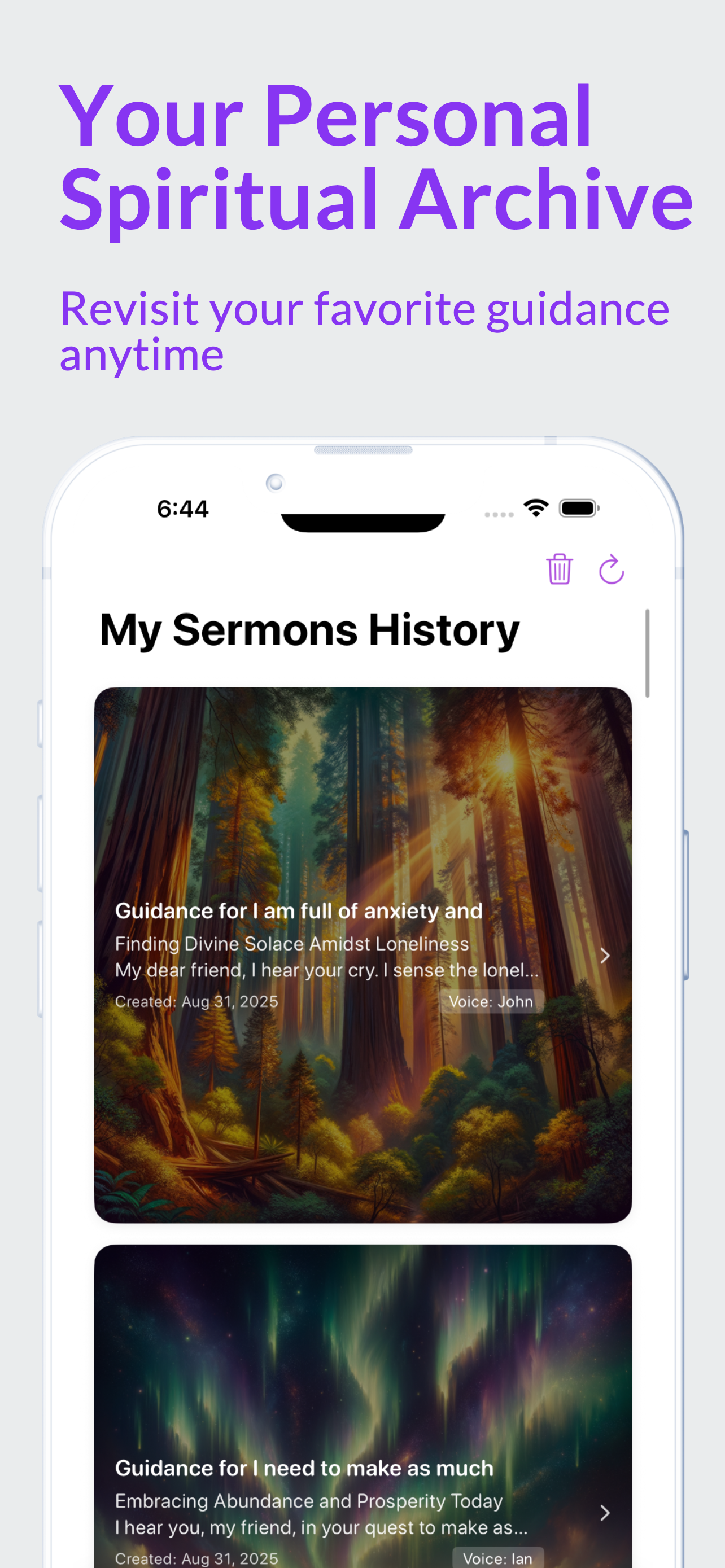 iArise app spiritual archive and history