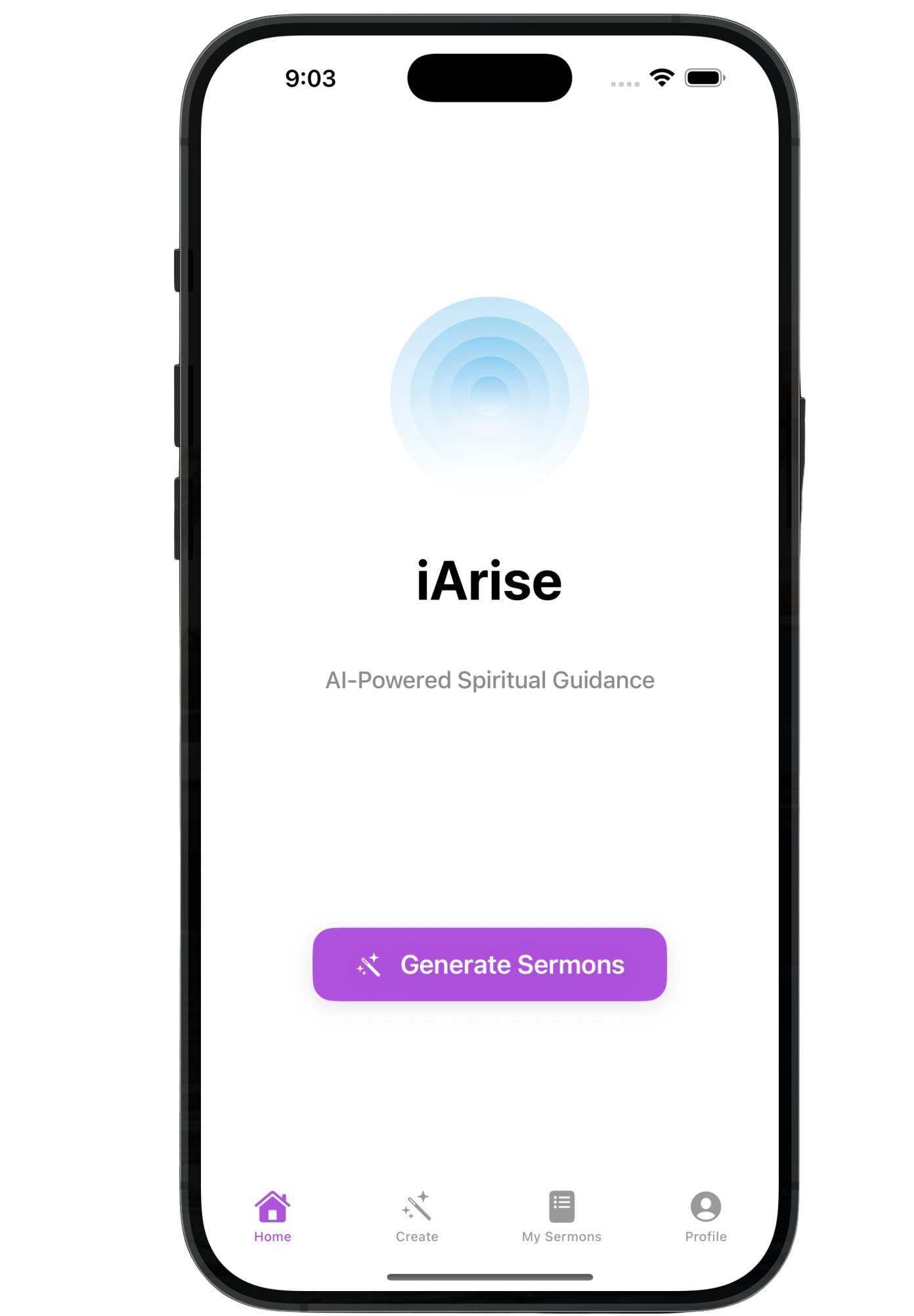 iArise app daily guidance screen